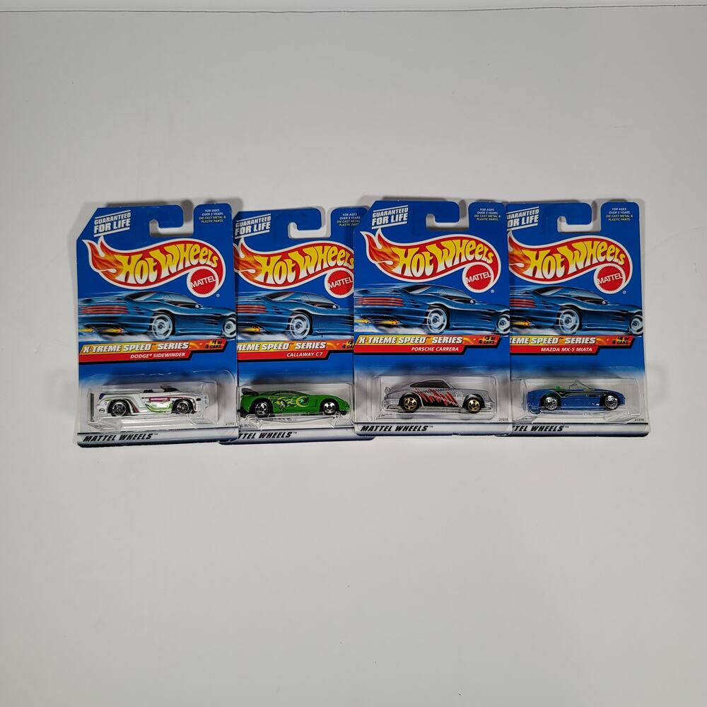 1998 Hot Wheels X-TREME SPEED SERIES Complete Set of 4 #965,#966,#967,#968 New